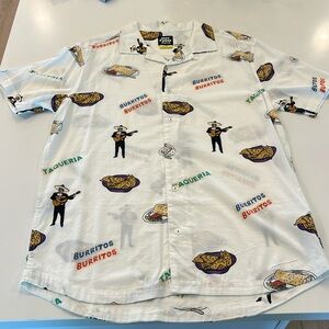 NWOT RVCA Men’s Burrito Taqueria Button Down Shirt size Large (L)